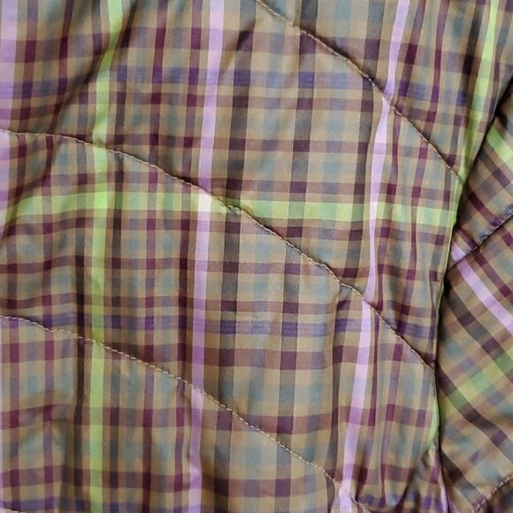 LAND'S END Plaid Puffer Jacket - Large (12-14) - Picture 3 of 9